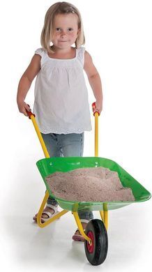 Детская металлическая тачка Rolly Toys metal Wheelbarrow green 271900 зеленая