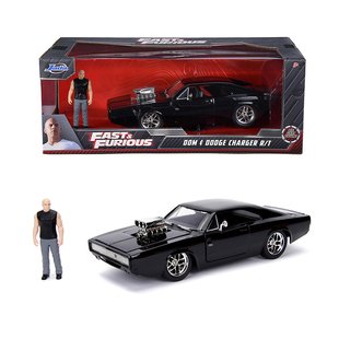 Металлическая машинка Dom's 1970 Dodge Charger R/T 1:24 с фигуркой Доминика Торетто Jada Toys 253205000