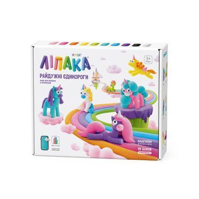 Меганабор пластилина Липака Радужные единороги HEY CLAY Lipaka 15028-UA01