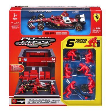 Ігровий набір із серії Formula Pit Pass з болідом Ferrari SF-25 Bburago 18-36865 (1:43)
