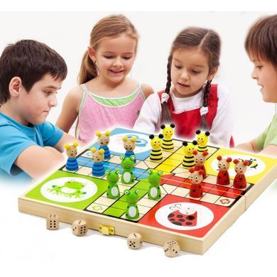 Дерев'яна настільна гра Лудо Viga Toys Ludo 50064