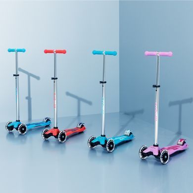 Детский трехколесный самокат Maxi Deluxe Glow LED Micro MMD366 от 5 до 12 лет