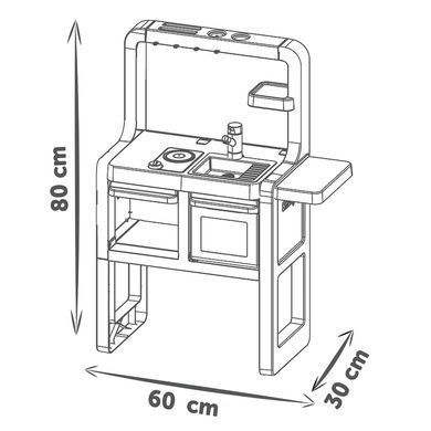 Интерактивная игровая кухня Шафран Smoby Saffron Kitchen 7600311802 со звуковым эффектом