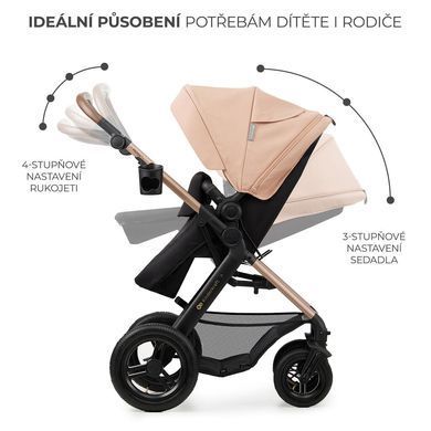 Универсальная коляска 3 в 1 Kinderkraft Moov 2 Air Sand Beige KSMOOV02BEG0000