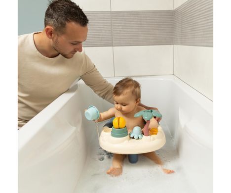 Стільчик для купання 2 в 1 з ігровою панеллю Baby Bath Time Little Smoby 7600140408 від 6 місяців