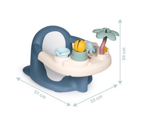 Стільчик для купання 2 в 1 з ігровою панеллю Baby Bath Time Little Smoby 7600140408 від 6 місяців