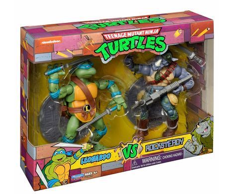 Набор игровых фигурок Леонардо против Рокстеди TMNT Playmates 81276