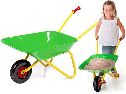 Детская металлическая тачка Rolly Toys metal Wheelbarrow green 271900 зеленая