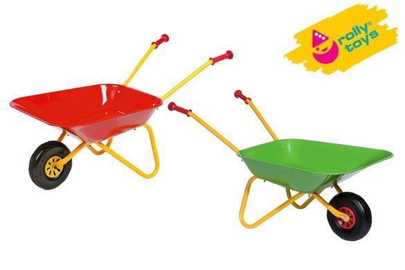 Детская металлическая тачка Rolly Toys metal Wheelbarrow green 271900 зеленая