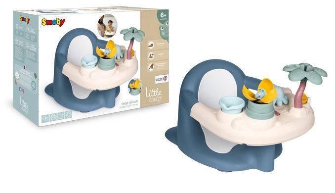 Стільчик для купання 2 в 1 з ігровою панеллю Baby Bath Time Little Smoby 7600140408 від 6 місяців