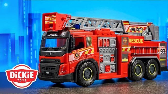 Гігантська пожежна машина (57 см) Volvo FMX Giant Fire Truck Dickie Toys 3719031 звук, світло, водомет