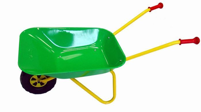 Детская металлическая тачка Rolly Toys metal Wheelbarrow green 271900 зеленая