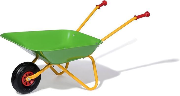 Детская металлическая тачка Rolly Toys metal Wheelbarrow green 271900 зеленая