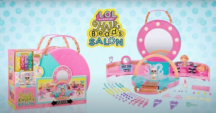 Салон причесок из бусинок для кукол L.O.L. Surprise Hair Beads Salon MGA 120995 с куклой LOL