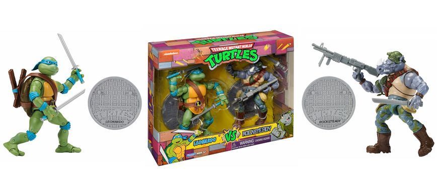 Набор игровых фигурок Леонардо против Рокстеди TMNT Playmates 81276